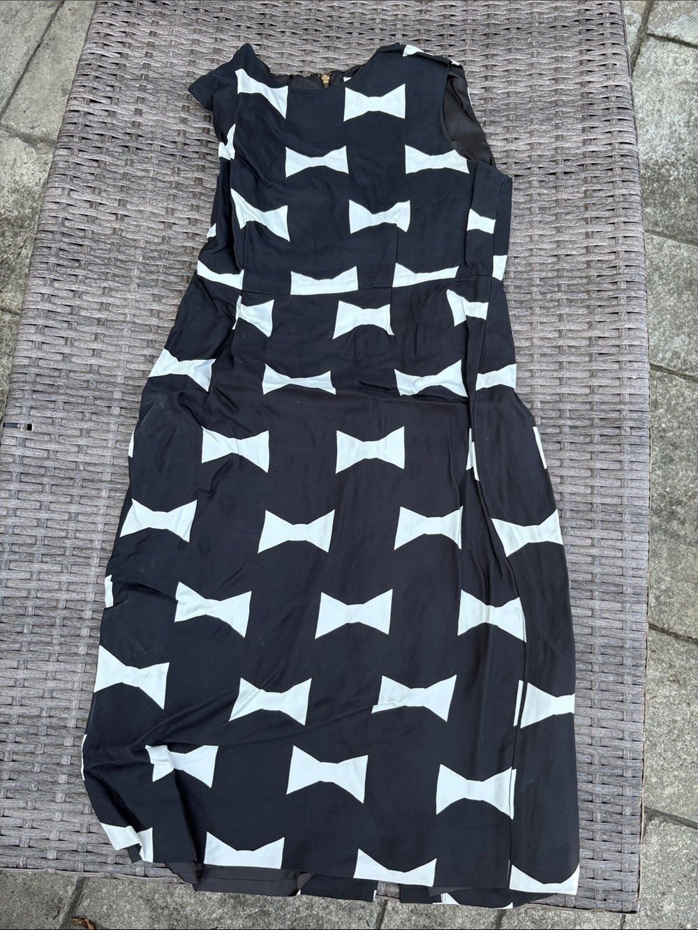 kate spade Black Dress with White Bow Print